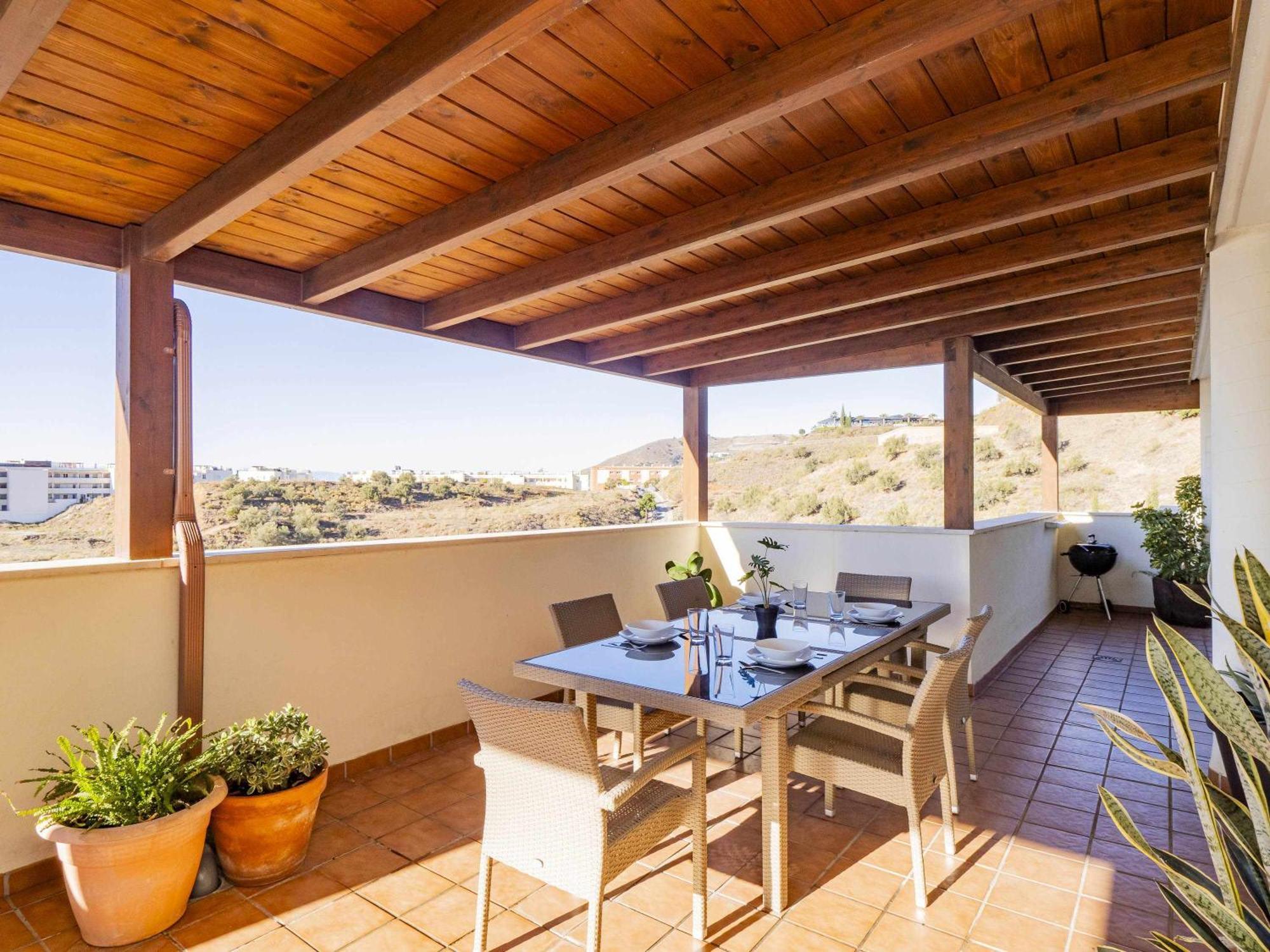 Atico Con Vistas Al Mar Piscina Y Parking Apartment Malaga Bagian luar foto